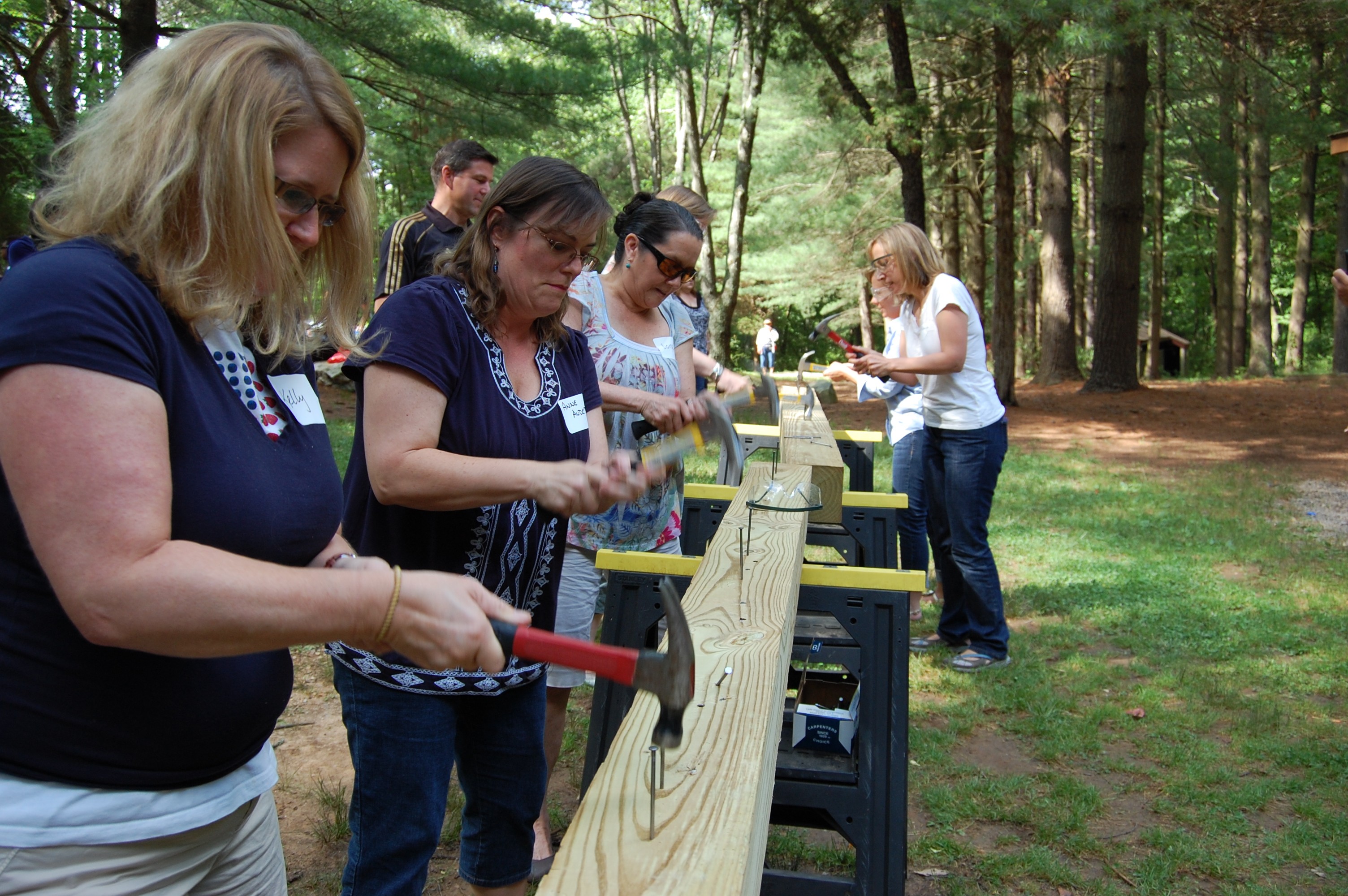 Wives of Case craftsmen having fun at picnic.