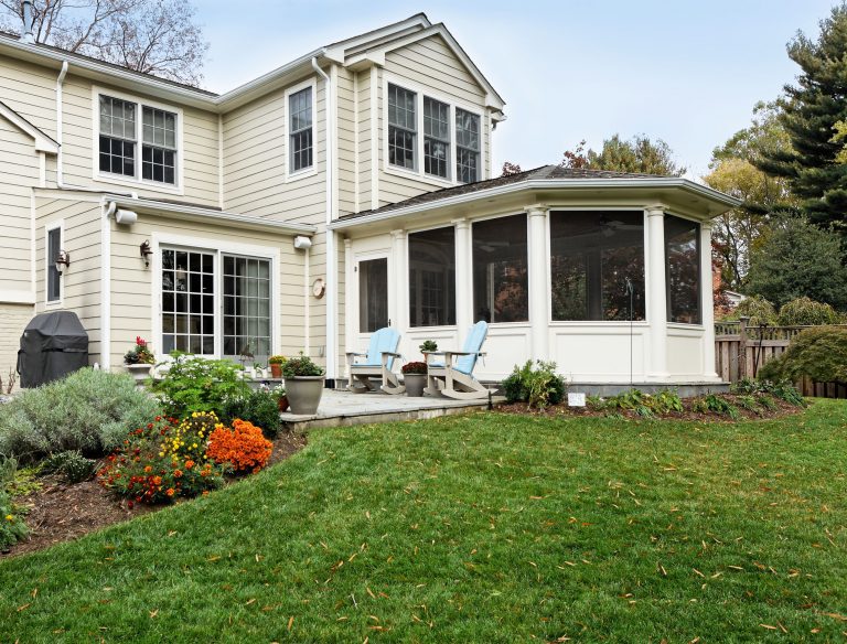 full maryland home remodel second story addition back patio balcony screened-in porch