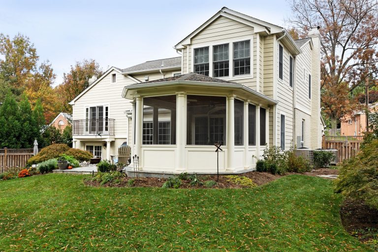 full maryland home remodel second story addition back patio balcony screened-in porch