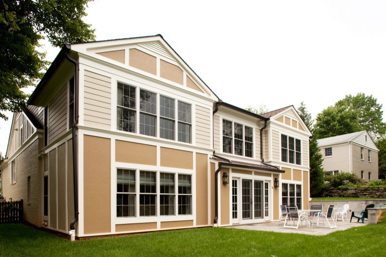 updated back patio and entryway craftsman style home