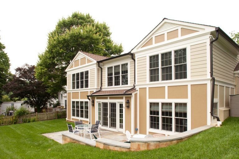 updated back patio and entryway craftsman style home