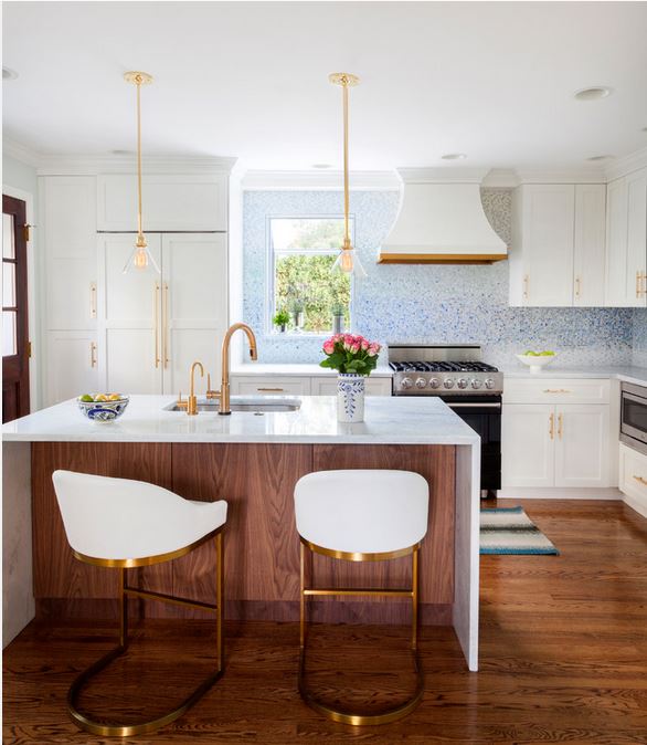 rose gold kitchen details