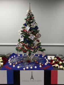 Peace for Paris themed tree