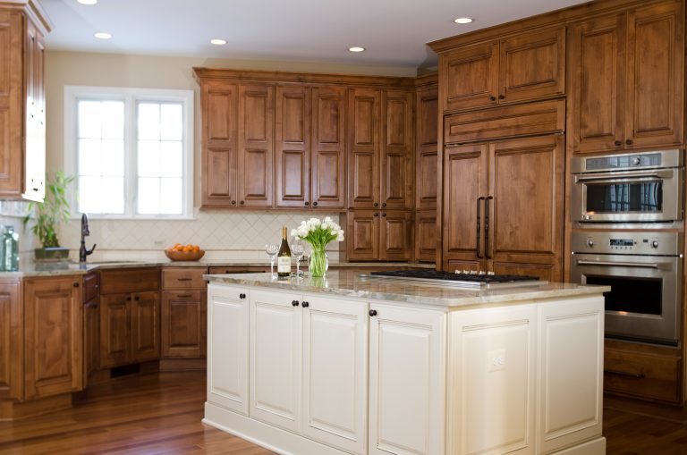 wood floors medium cabinets and white cabinet island wood paneled refrigerator