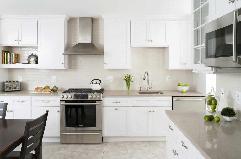 virginia kitchen white cabinets stainless steel appliances range hood