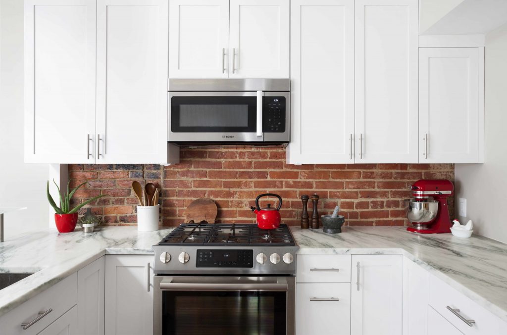 A Brick Backsplash