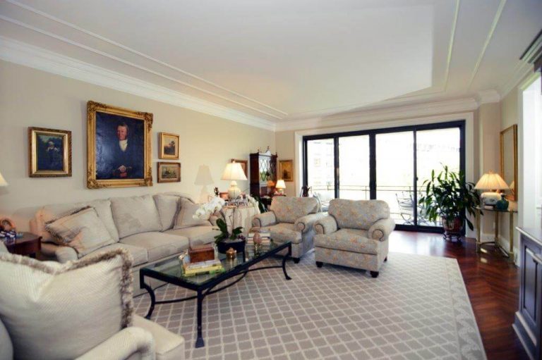 bright traditional living area in dc home large windows tray ceiling clean design