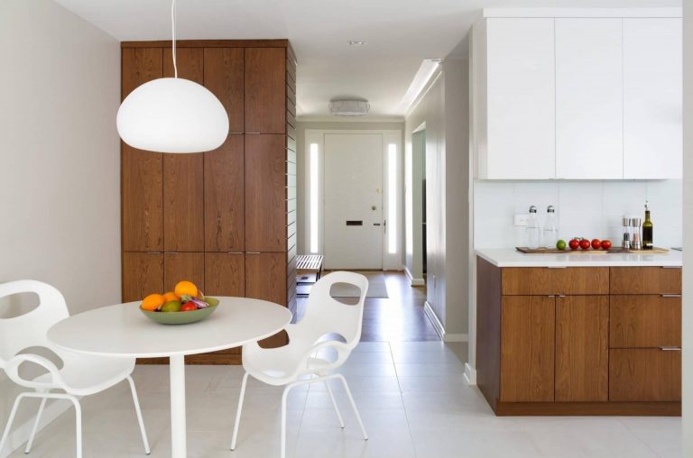 eat in area in bright modern kitchen