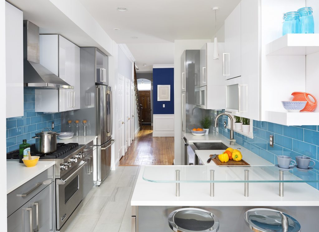 Blue Backsplash