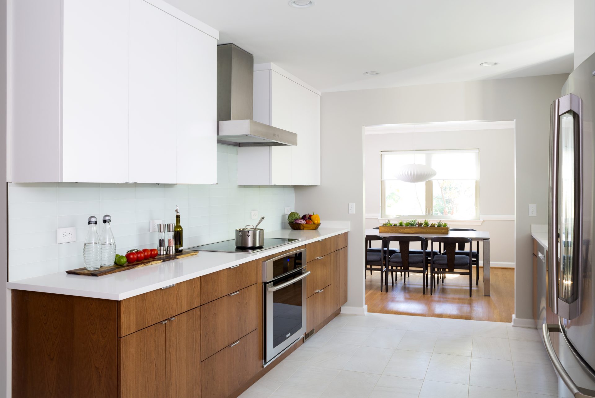 White kitchen with quartz counter tops