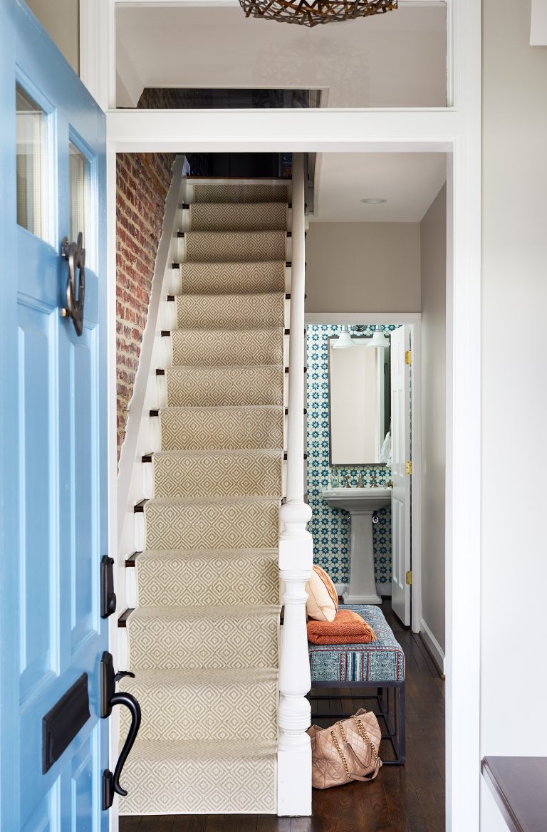 entryway and staircase in DC townhouse