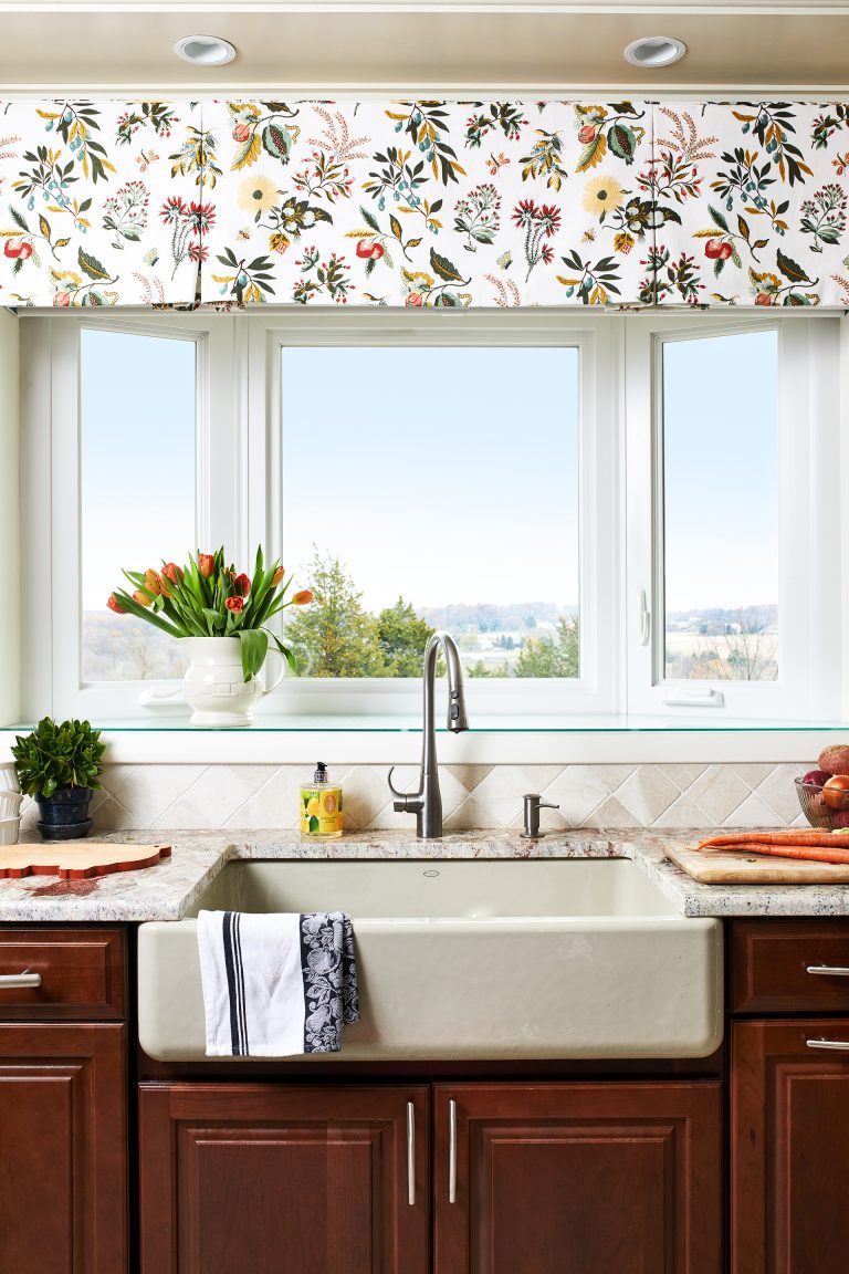 maryland home remodeler kitchen with farmhouse sink below window