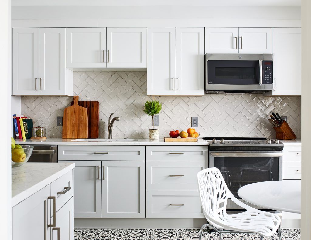 dc kitchen remodel black and white transitional