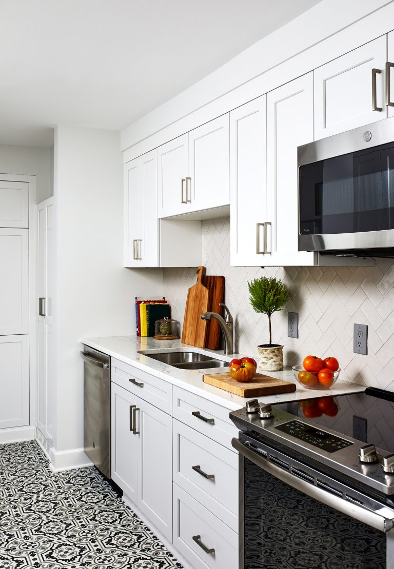 dc design build black and white kitchen