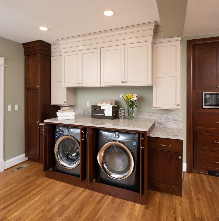 hidden washer and dryer cabinet can be tucked away