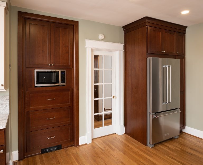kitchen design microwave built in pantry and built in fridge in cabinet with side pantry