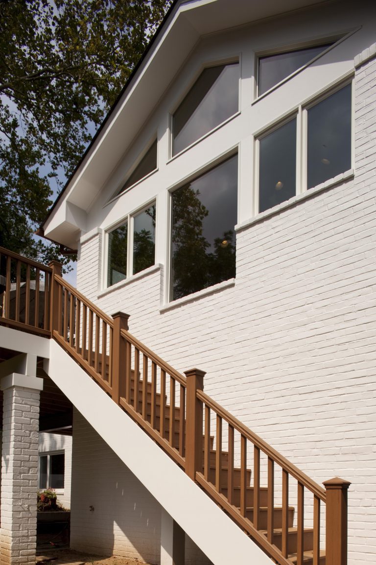 back deck addition second story stairs to yard