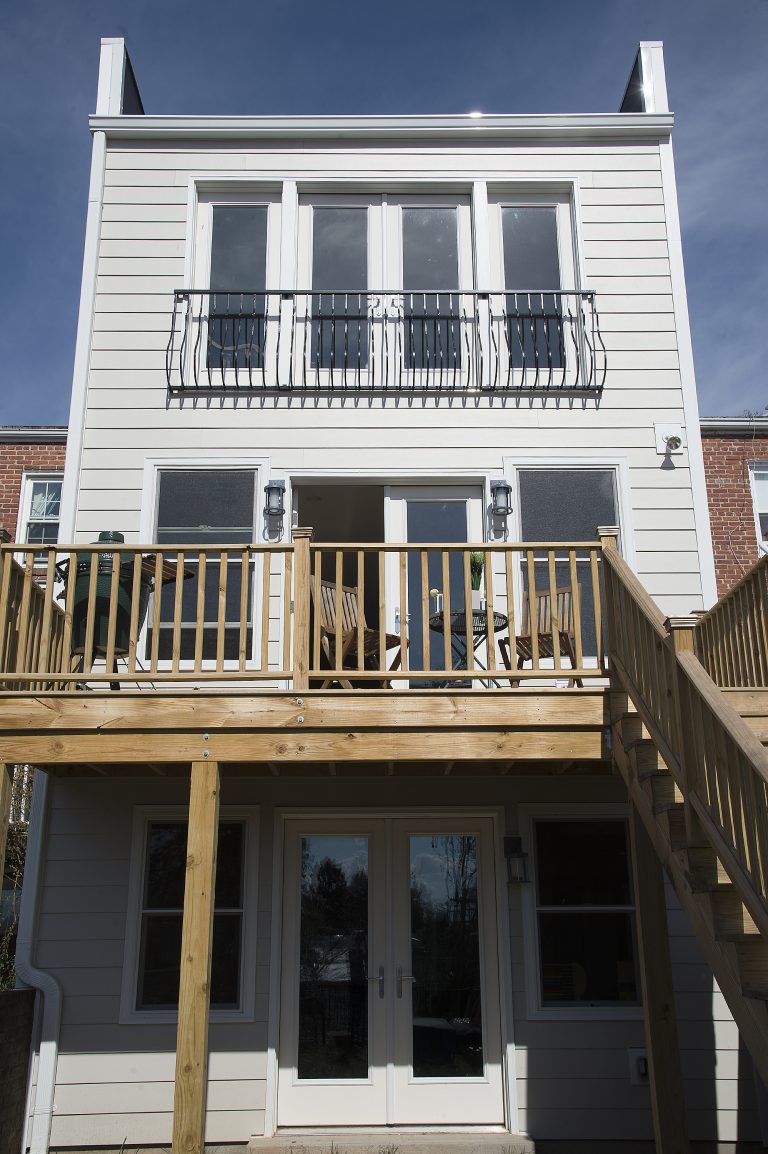 second story deck addition on DC home