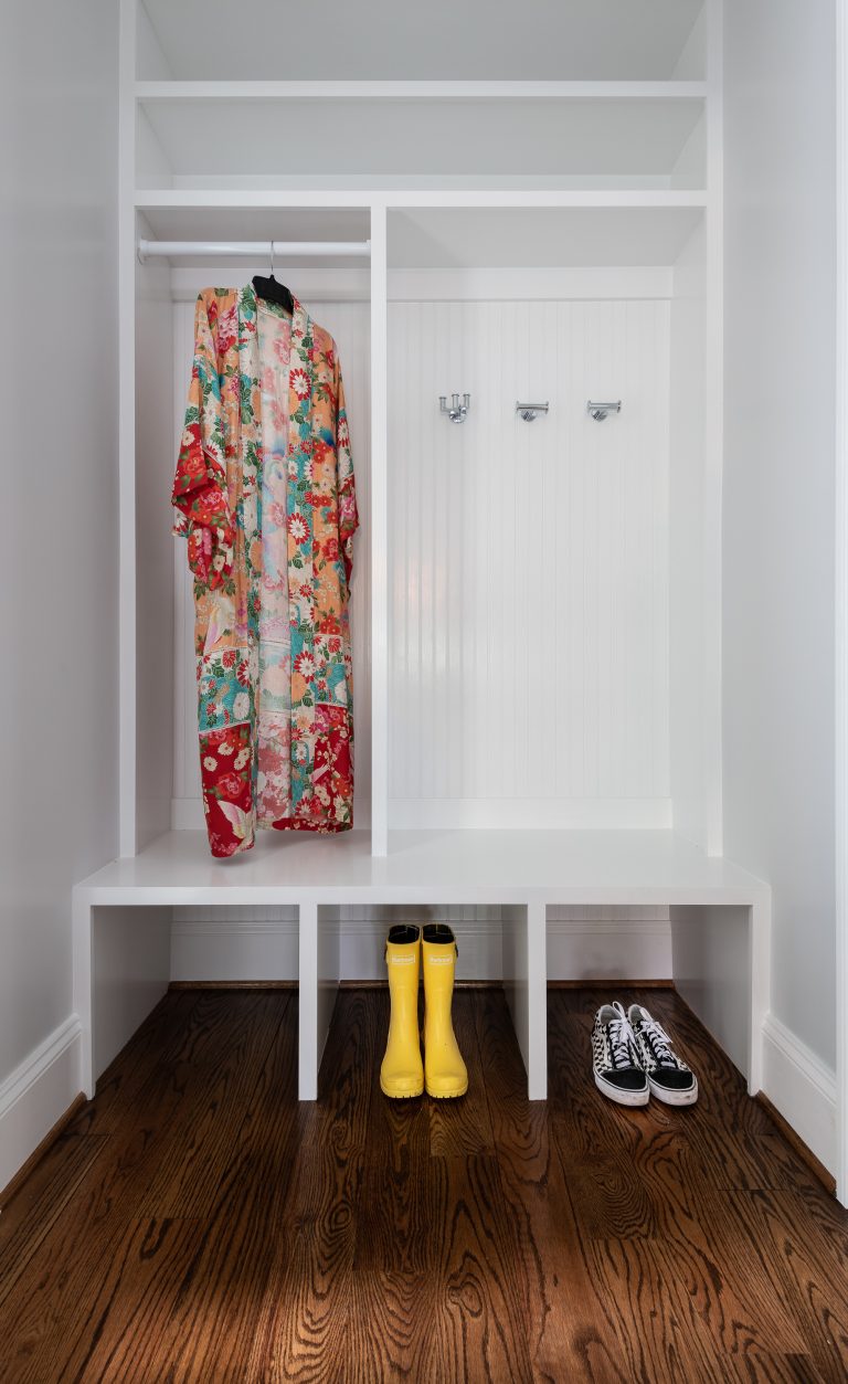 set of two storage with hooks and cabinets to keep bags, shoes and jackets organized and easy to reach